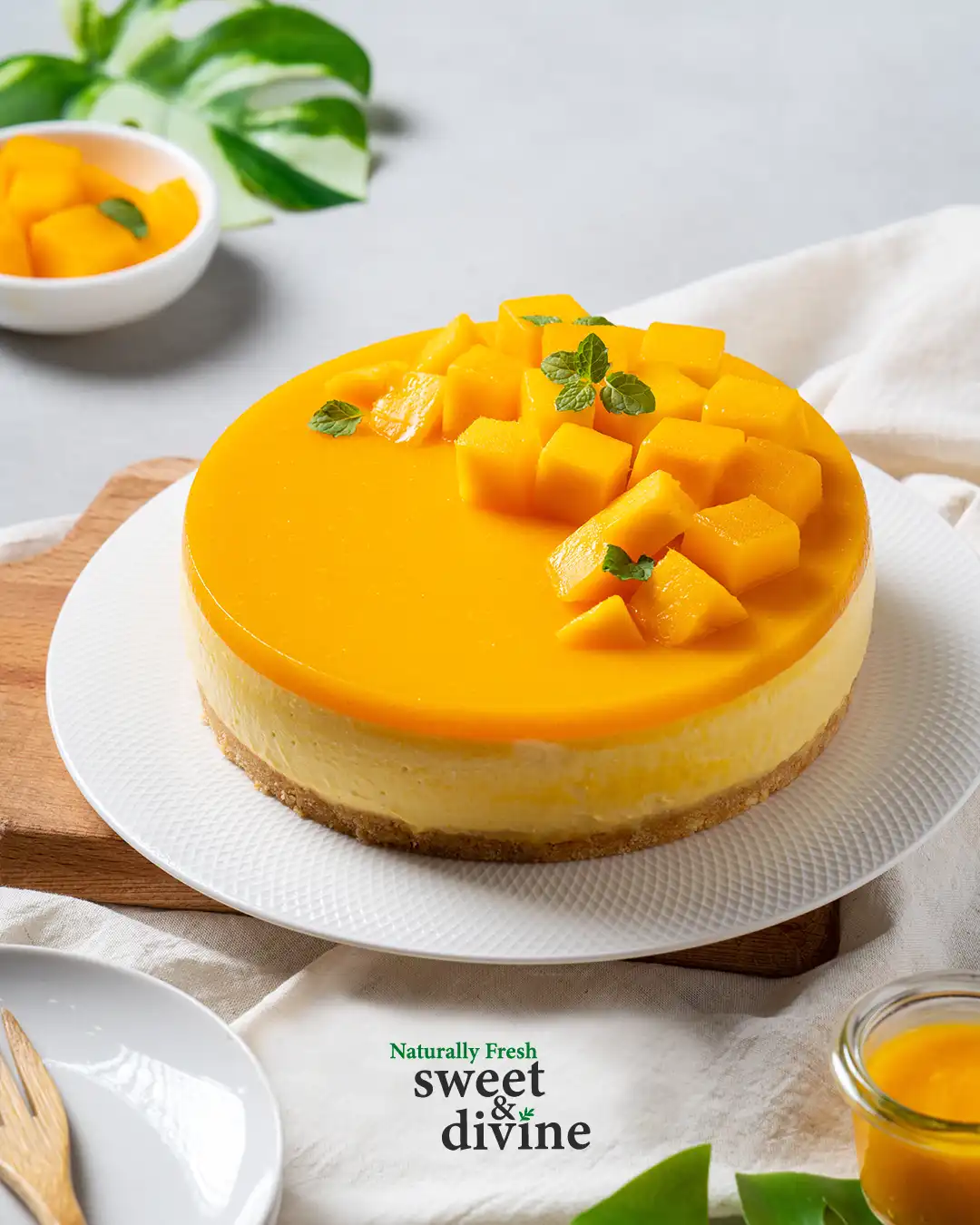 Pay de Mango con Base de Galleta