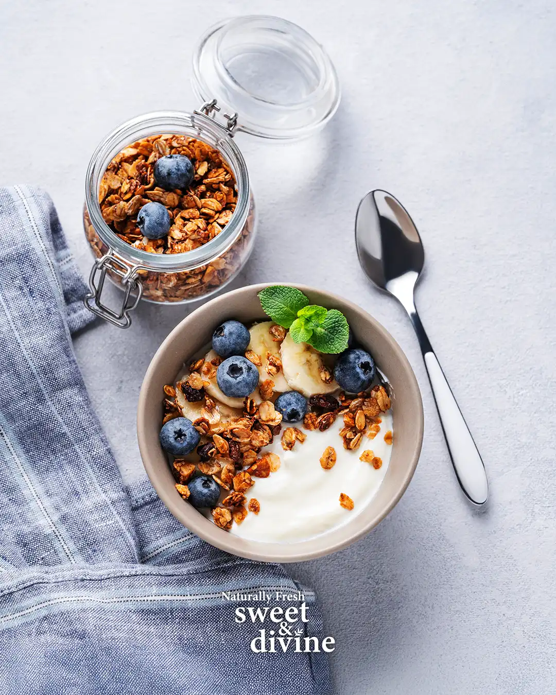 Yogurt con Blueberries y Avena