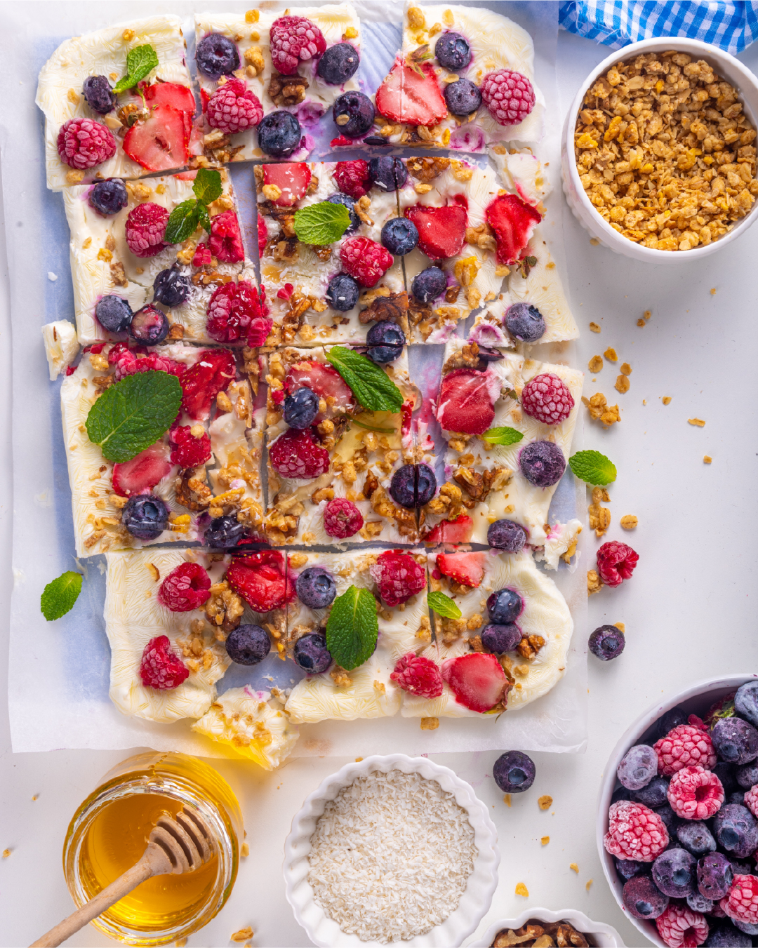 Barras de Yogur Congelado con Fruta